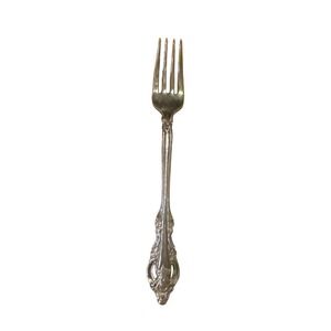 Community Silverplate 4 Tined Fork Vintage Ornate Floral‎ Design MCM Patina